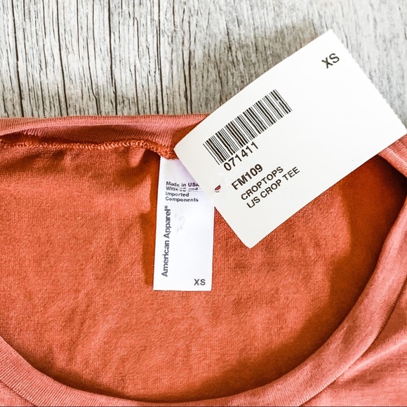 AMERICAN APPAREL - Long Sleeve Top - Burnt Orange - Picture 10 of 11